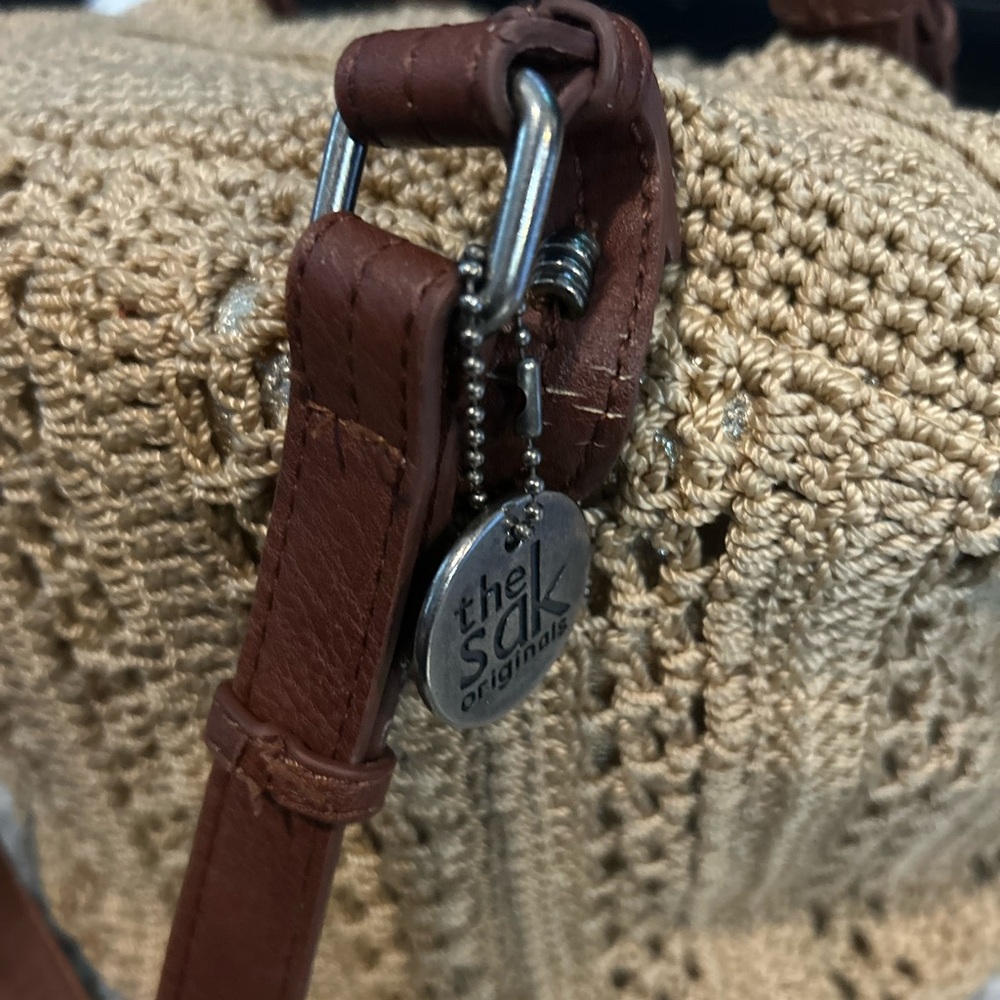 The Sak Brown Crochet Shoulder Bag - Picture 5 of 12